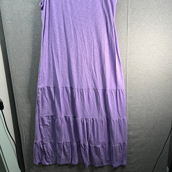 Canyon Retreat Petite Sierra Knit Tiered Tank Maxi Dress Soft Arethust Size XLP - Picture 4 of 12